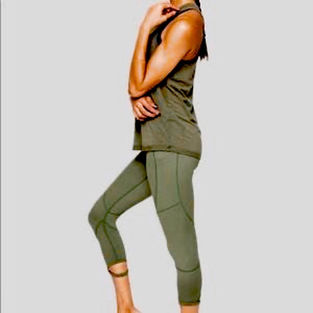 Vie Active Army Green Yoga Pant Leggings Dylan XS